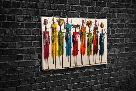 TABLO360 AFRİKA İLLÜSTRASYON KANVAS TABLO 80X120