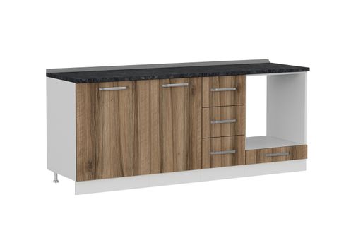 MİNAR 205 CM MUTFAK DOLABI BEYAZ DORE 205-D3-ALT MODÜL