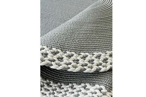 RİXO ÇİFT TARAFLI JÜT GRİ OVAL HALI, 100X200