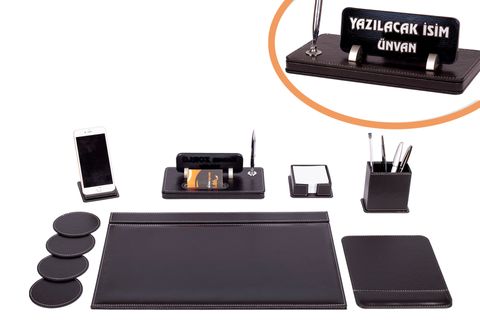 ALASKA DERİ SÜMEN TAKIMI MASA İSİMLİĞİ, SİYAH