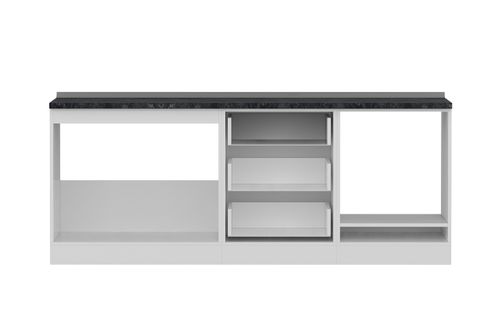MİNAR 210 CM MUTFAK DOLABI BEYAZ 210-B3-ALT MODÜL