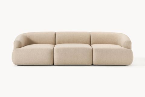 MİLA KETEN ÜÇLÜ KANEPE, BEJ