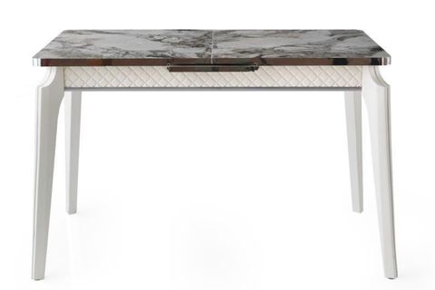 TUNA CHESTER AÇILIR YEMEK MASA+SANDALYE TAKIMI, KAHVERENGİ