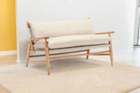 MERİH RATTAN İKİLİ KOLTUK, KREM
