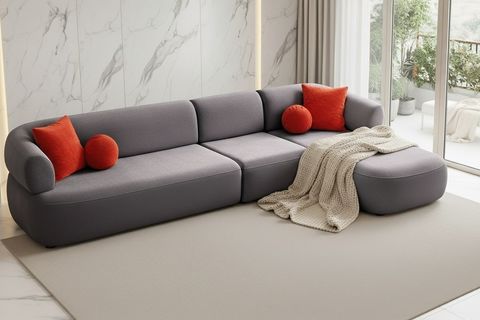 TURİN PİYONLU KÖŞE KOLTUK, SAĞ, KOYU GRİ