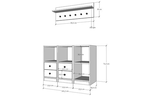 BERA PORTMANTO, 4 ÇEKMECELİ, PRT-1077-Ç