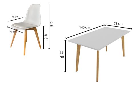 WOODESK FLORANSA MASA TAKIMI, BEYAZ, 140X75, CPT7691-140
