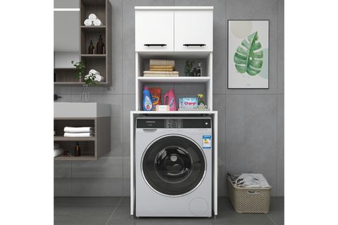 ENDA HOME ÇAMAŞIR MAKİNESİ DOLABI, KAPAKLI, BEYAZ