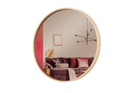 CİRCLE DUVAR AYNASI, MEŞE, 40 CM