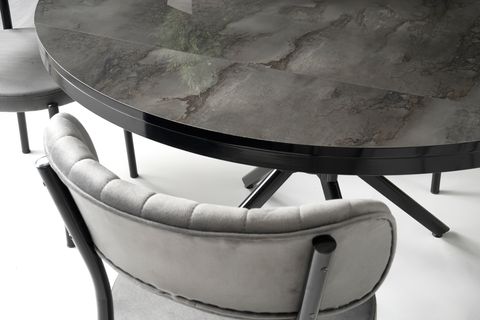 BADE BETA MUTFAK MASASI TAKIMI, 4 SANDALYELİ, GRİ, 73X120 CM
