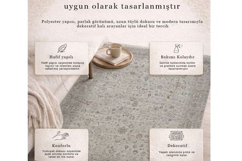 PERUS ANTİBAKTERİYEL DOKUMA HALI, BEJ 10201 160X230 CM