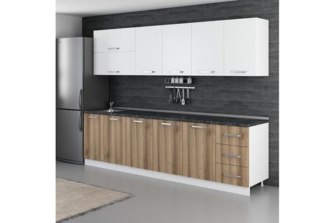 MİNAR ATLANTİS 285 CM MUTFAK DOLABI BEYAZ DORE 285-D1