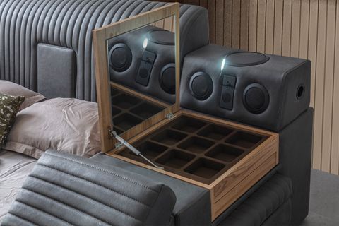 SUNLİNE MASAJLI SES SİSTEMLİ AKILLI KARYOLA, ANTRASİT, 160X200