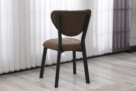 ELİS MUTFAK MASA TAKIMI, 2 SANDALYE, SİYAH, 70X70 CM, KAHVE