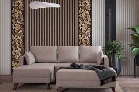 GLORİA MİNİ KÖŞE KOLTUK, KREM, SOL KÖŞE