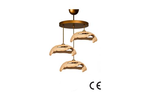 CAVORA HANDMADE ÜÇLÜ KARBON BETON AVİZE