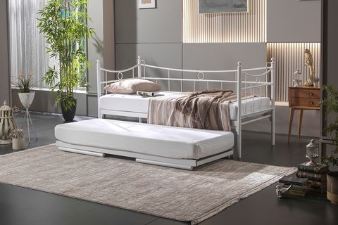 DAİLY DAYBED METAL YAVRULU KARYOLA, BEYAZ, 90X200