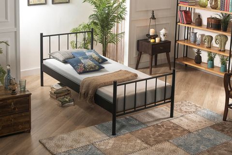 FALEZ METAL KARYOLA, SİYAH, 90X200