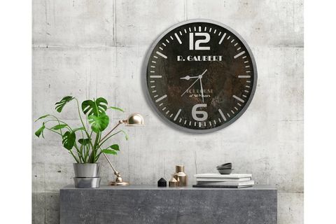 METAL ÇERÇEVELİ BLACK SİLVER WALL PARILTILI SAAT 38 CM