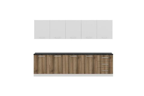 MİNAR BADE 300 CM MUTFAK DOLABI BEYAZ DORE 300-D3