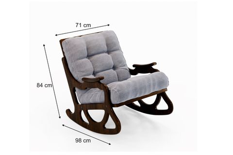 COZY SALLANAN SANDALYE VE TV KOLTUĞU, GRİ CEVİZ
