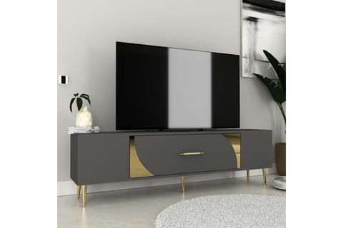 DEKOP TV SEHPASI, 2CT, ANTRASİT ALTIN