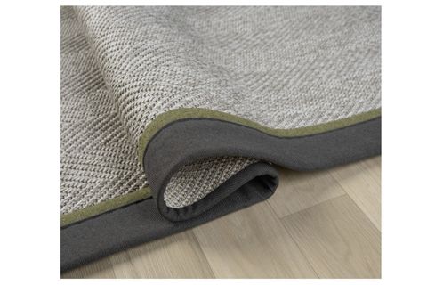 ÇİFT BORDÜRLÜ HASIR DOKULU SİSAL SALON MAKİNE HALISI, GRİ, 160X250, 665, YEŞİL SİYAH