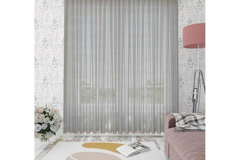 GOCCIA KETEN DÜZ TÜL PERDE PİLESİZ GRİ 500X260