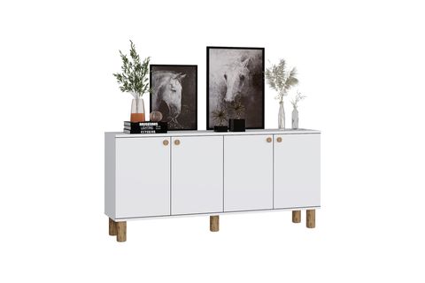 LAYA BOHEM AYAKLI ÇOK AMAÇLI DOLAP, KONSOL, 150 CM, BEYAZ