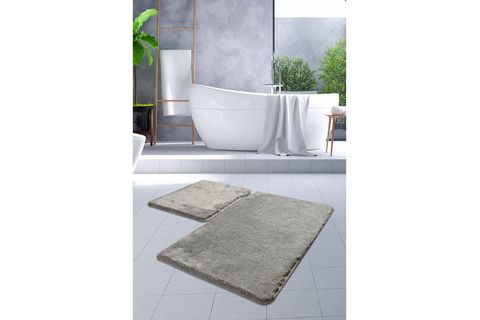 CHİLAİ HOME HAVAİ GRİ 2 Lİ SET BANYO HALISI