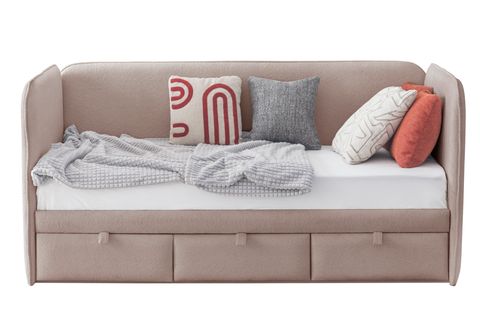 DÜNYA DÖŞEMELİ DİVAN, AÇIK PEMBE, 90X190, KORKULUKSUZ