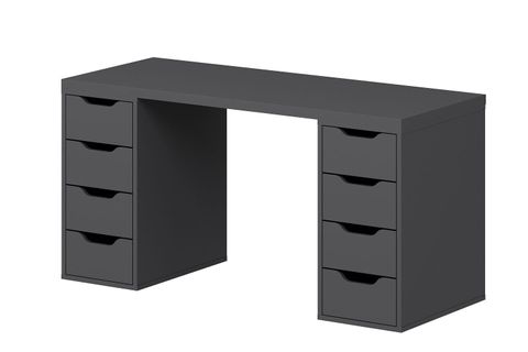 ALEN ÇALIŞMA MASASI, ANTRASİT, 8 ÇEKMECELİ, 150 CM
