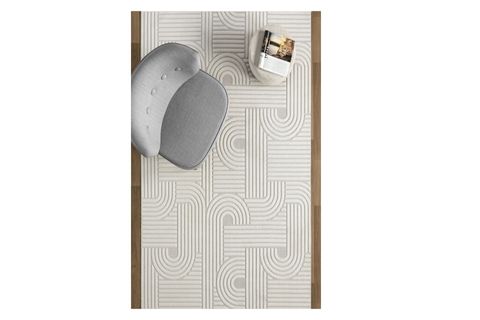 BOHEM SERİSİ HAV TOZ VERMEZ MAKİNE DOKUMA HALISI, KREM, 100X300