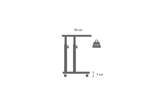 YÜKSEKLİK AYARLI RAFLI ÇALIŞMA MASASI, ATLANTİK ÇAM, 60X40