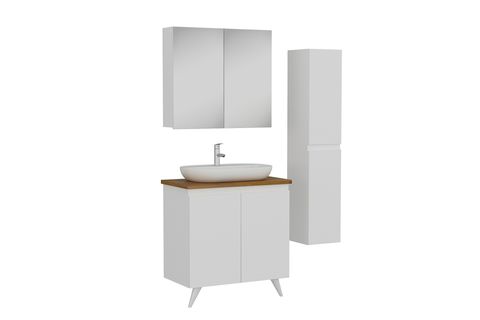 NİKA BANYO DOLABI AY2K100, BEYAZ, 85 CM