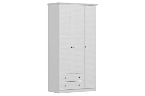 LİVO GARDIROP, BEYAZ, 3 KAPAKLI