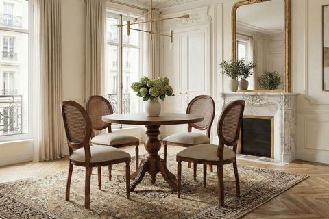 ORLANDO YUVARLAK MASA TAKIMI, CEVİZ, 100 CM