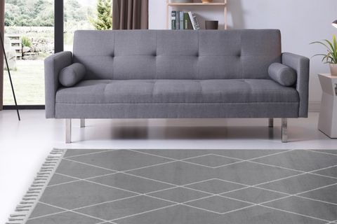 EKO HALI URBAN URB 02 GRİ ETNİK HAV TOZ VERMEZ YUMUŞAK KESME YOLLUK HALI 120X400