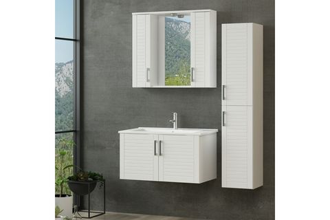 VERA BANYO DOLABI AS2K80, BEYAZ, 85CM