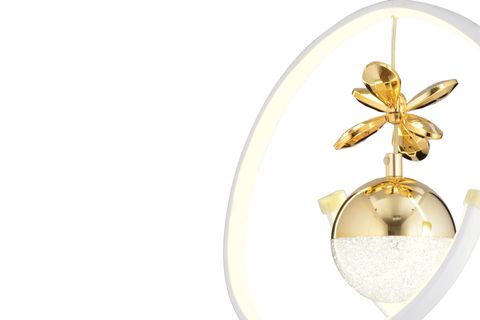 MENGÜ TEKLİ 3 RENKLİ LED AVİZE, BEYAZ GOLD
