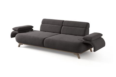 ALASKA SIRT MEKANIZMALI CEVIZ KASALI ÜÇLÜ KOLTUK, ANTRASİT