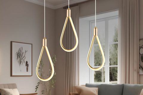 SELİON 72 WATT ÜÇLÜ SIRALI LED AVİZE, GOLD