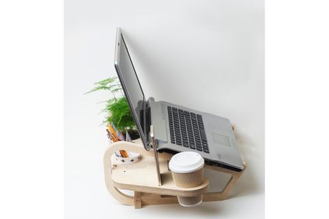 TUFETTO WOCOO AHŞAP LAPTOP STANDI, BEJ