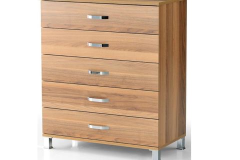 EKONOMİK GENİŞ ŞİFONYER, 5 ÇEKMECELİ, CEVİZ