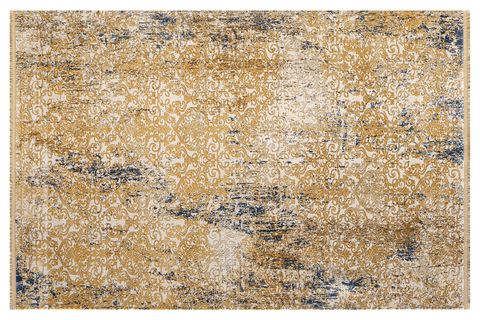 ROYAL HALI PALETTE PA14D SARI LACİVERT KREM MODERN SALON HALISI 80X150
