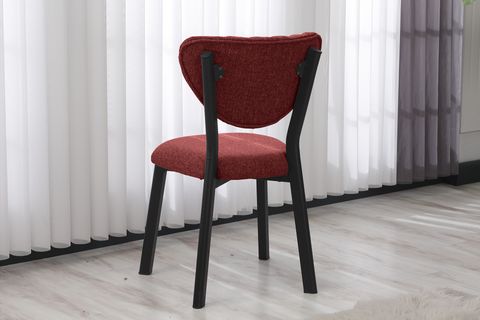 ELİS MUTFAK MASA TAKIMI, 4 SANDALYE, CEVİZ, 110X70 CM, BORDO