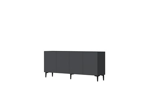 APLOS KONSOL VE TV SEHPASI, ANTRASİT TRAVERTEN GOLD, 180 CM, KA1899A