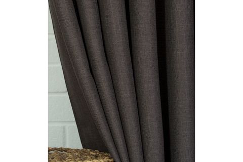 MASSARELLİ KETEN SIK PİLE FON PERDE, FÜME, 90X260