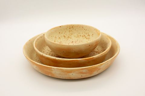 OVAL YEMEK TABAĞI SETİ, ÜÇLÜ, TERRA