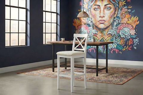 BODRUM MODERN COUNTRY BAR SANDALYESİ, BEYAZ